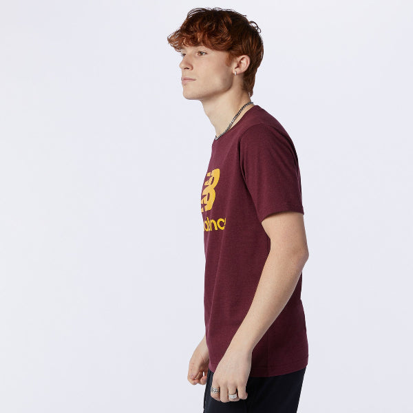 Mens Essentials Stacked Logo Short Sleeve T-Shirt