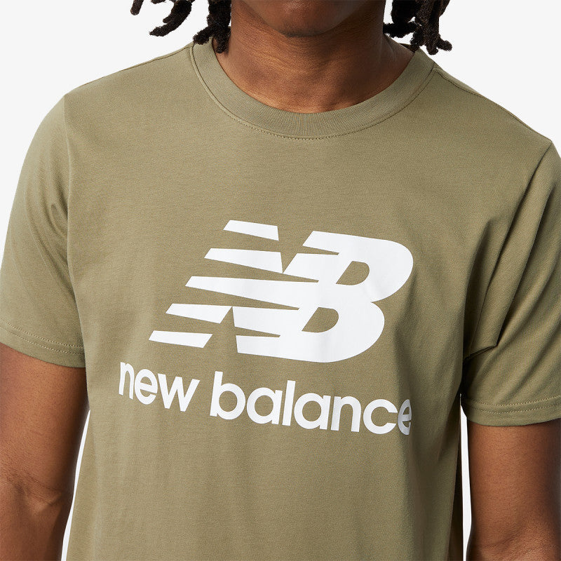 Mens Essentials Stacked Logo Short Sleeve T-Shirt