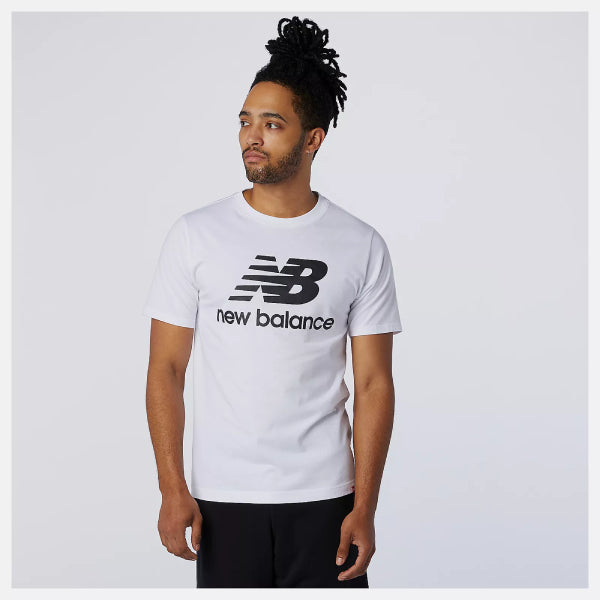 Mens Essentials Stacked Logo Short Sleeve T-Shirt