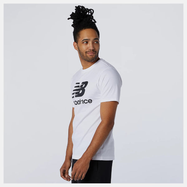 Mens Essentials Stacked Logo Short Sleeve T-Shirt
