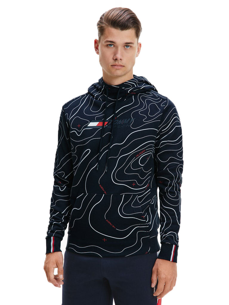 Mens Printed Pullover Hoodie