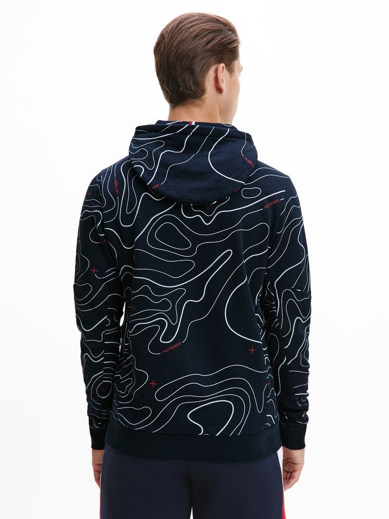 Mens Printed Pullover Hoodie