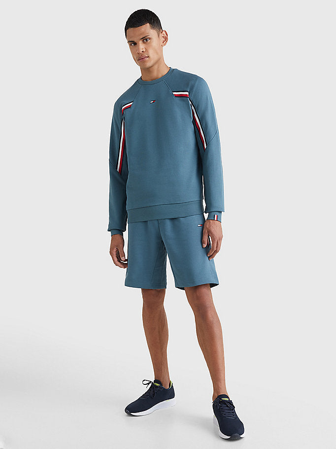 Mens Global Stripe Crew Sweatshirt