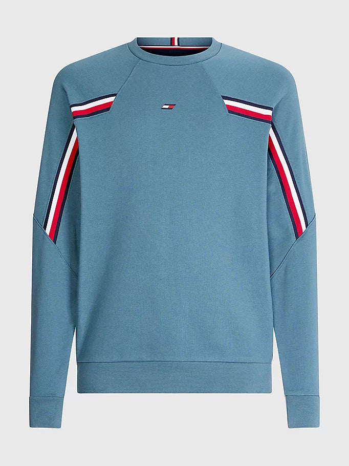 Mens Global Stripe Crew Sweatshirt