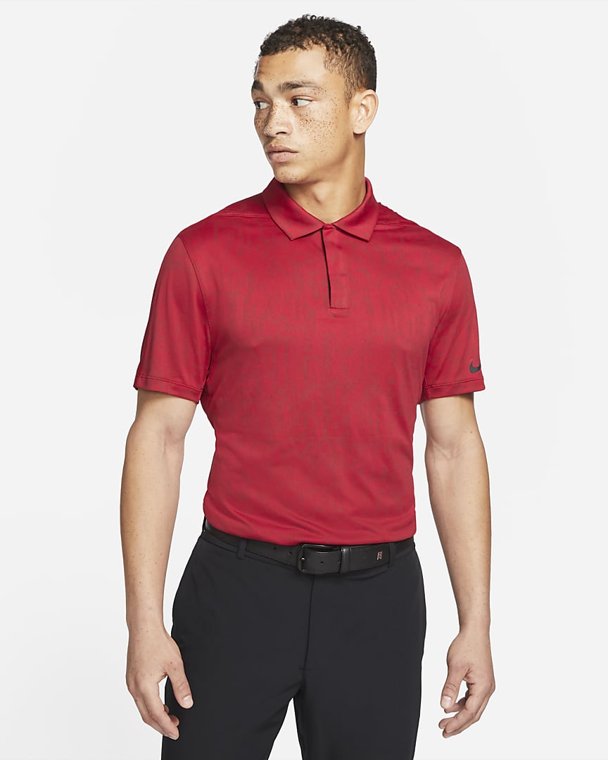 Mens Tiger Woods Dri-Fit Novelty Golf Polo Shirt