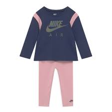 Girls Air Logo Long Sleeve Top Tight Set