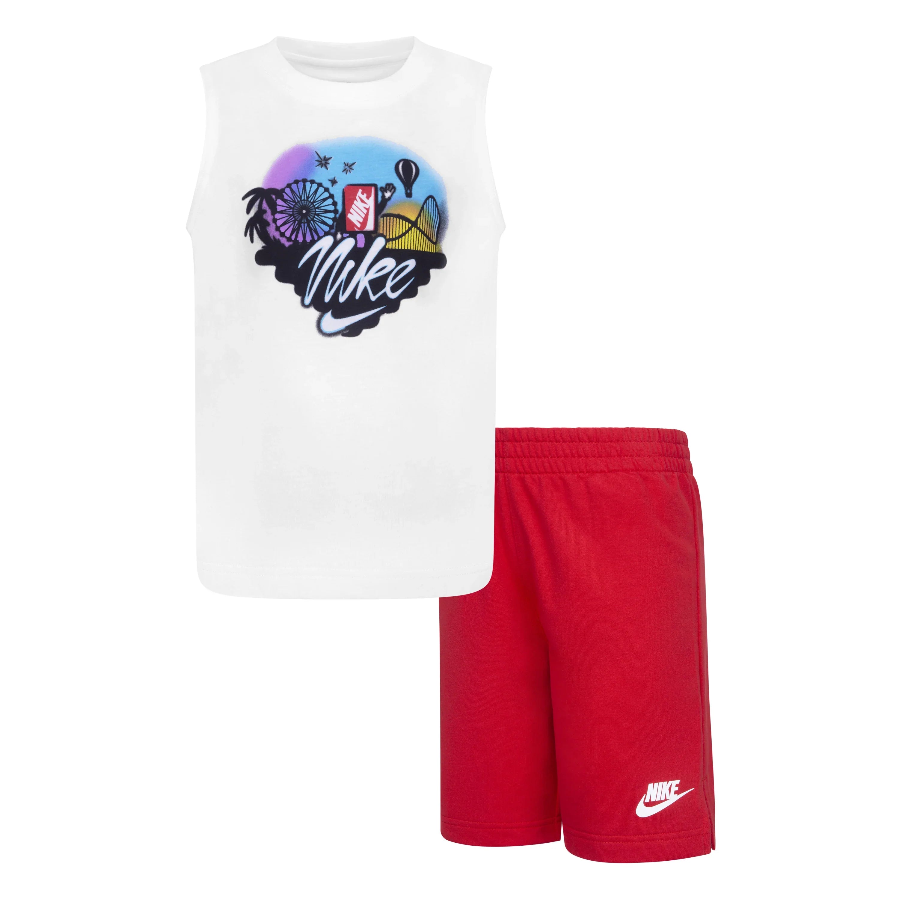 Boys Graphic Logo Tank Short Set