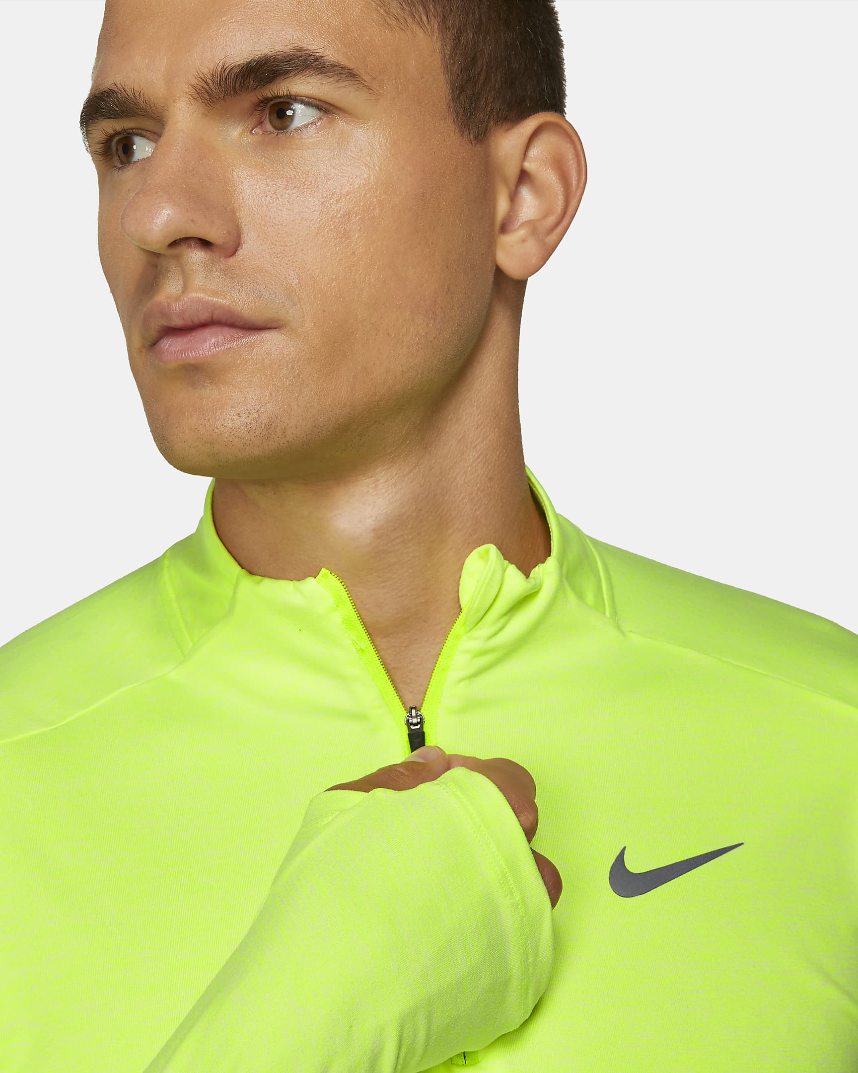 Mens Dri-Fit Element Half Zip Long Sleeve Top