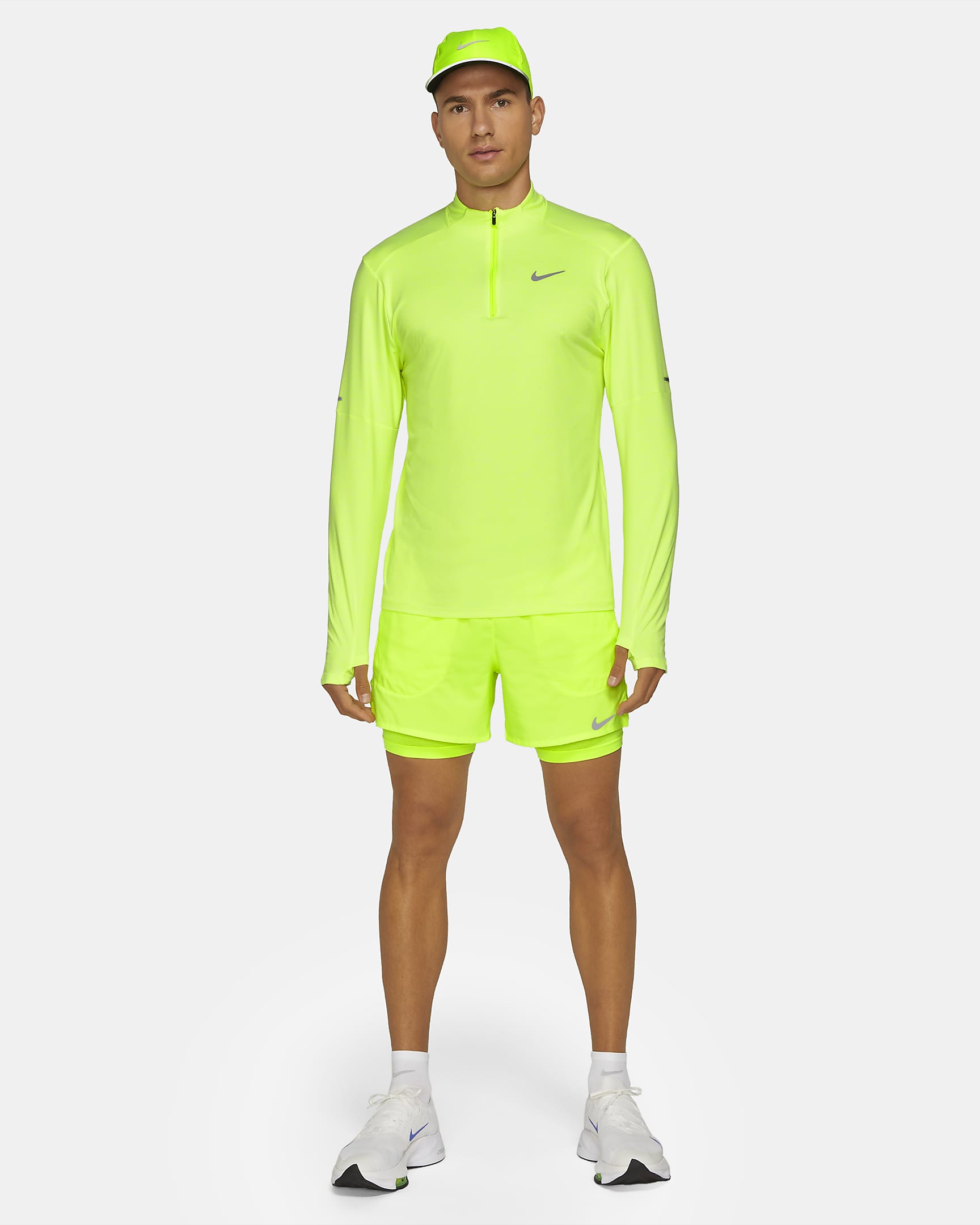 Mens Dri-Fit Element Half Zip Long Sleeve Top