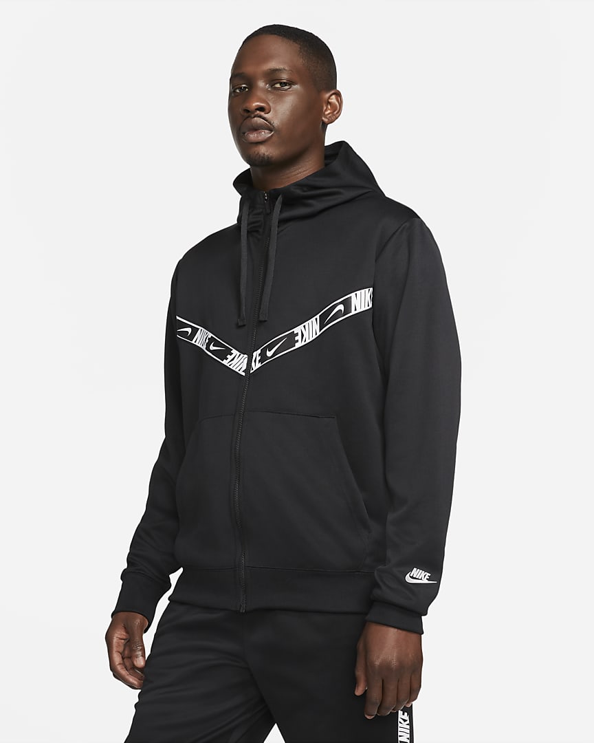 Mens Sportswear Repeat Pack Hooded Full Zip Jacket