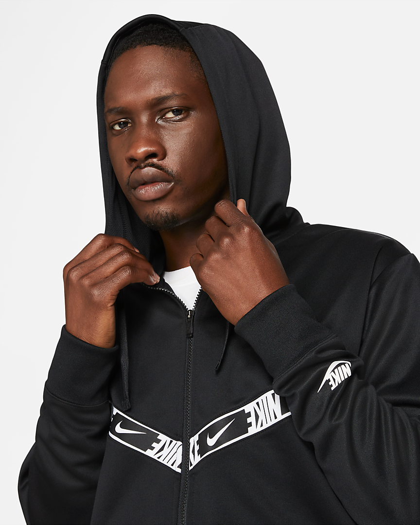 Mens Sportswear Repeat Pack Hooded Full Zip Jacket
