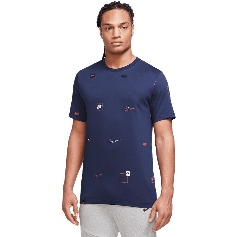 Mens Sportswear Printed Logo Short Sleeve T-Shirt