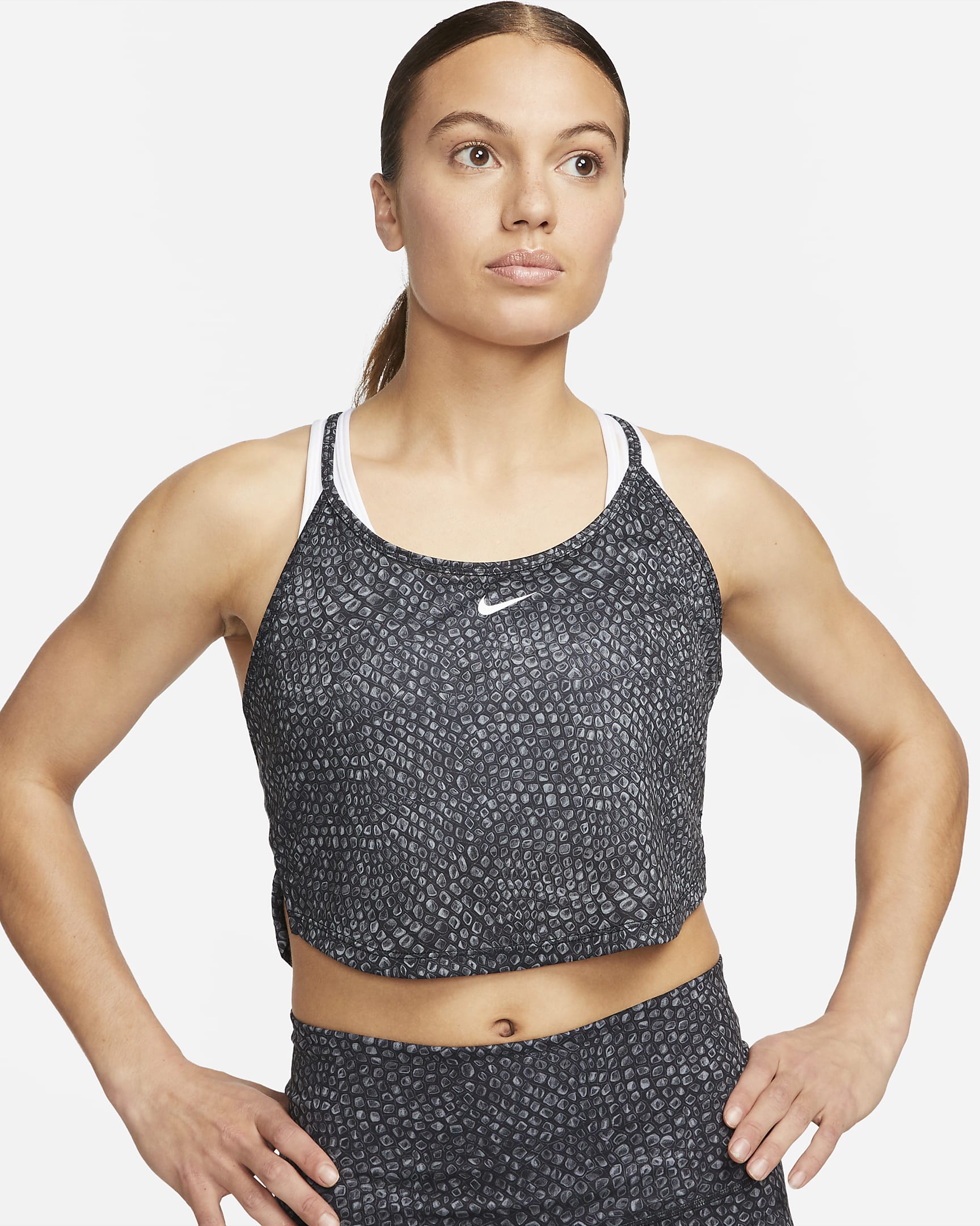 Womens Dri-Fit All Over Print Crop Tank