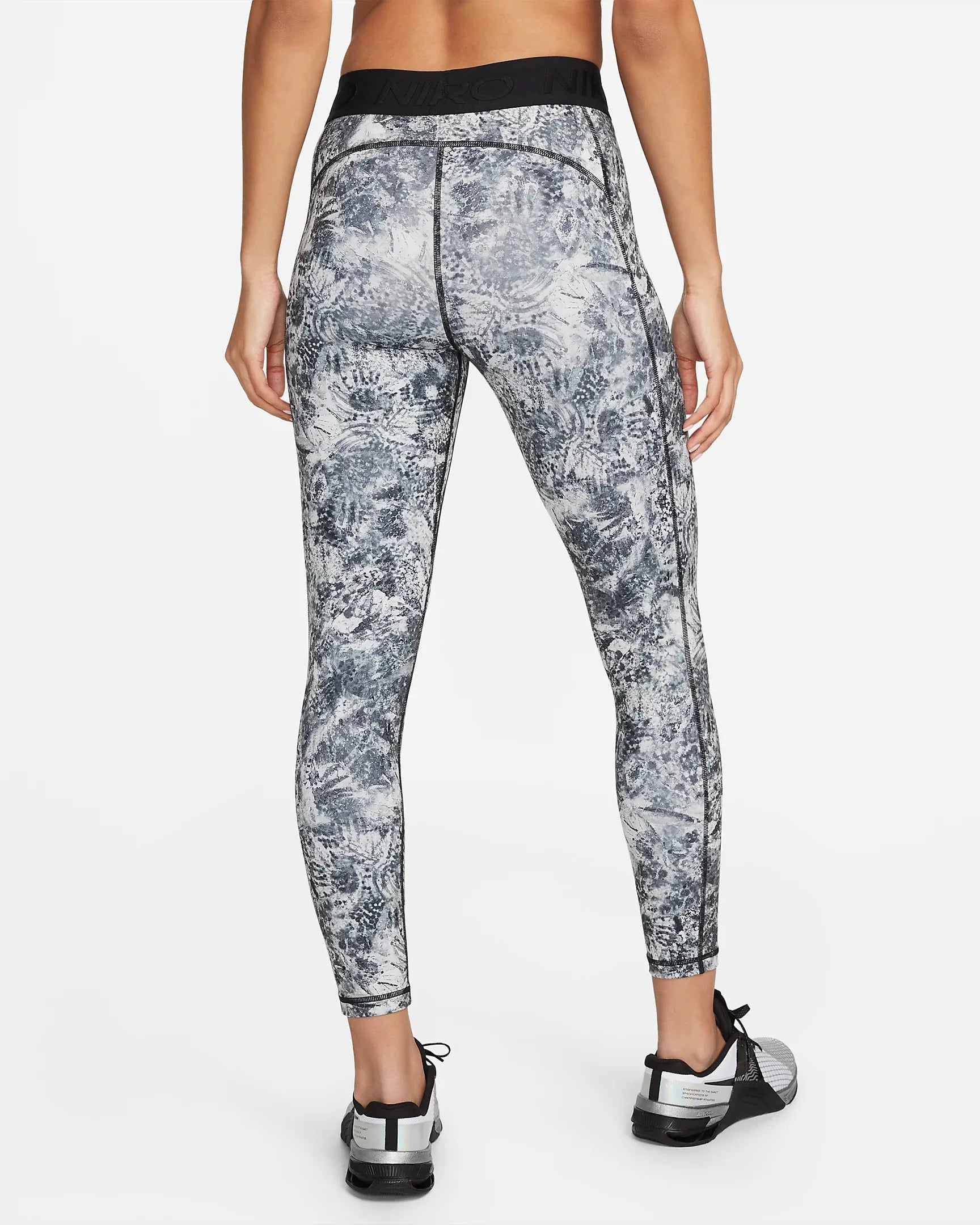 Womens Pro Dri Fit Mid Rise All Over Print 7/8 Tight
