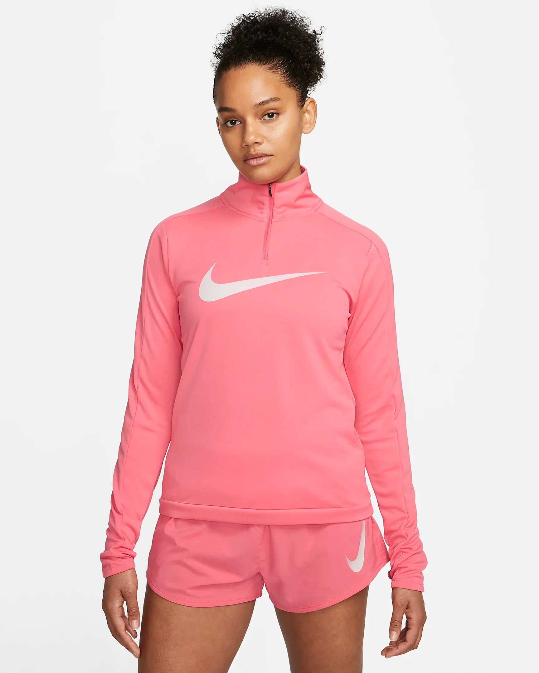 Womens Dri-Fit Swoosh Half Zip Long Sleeve T-Shirt