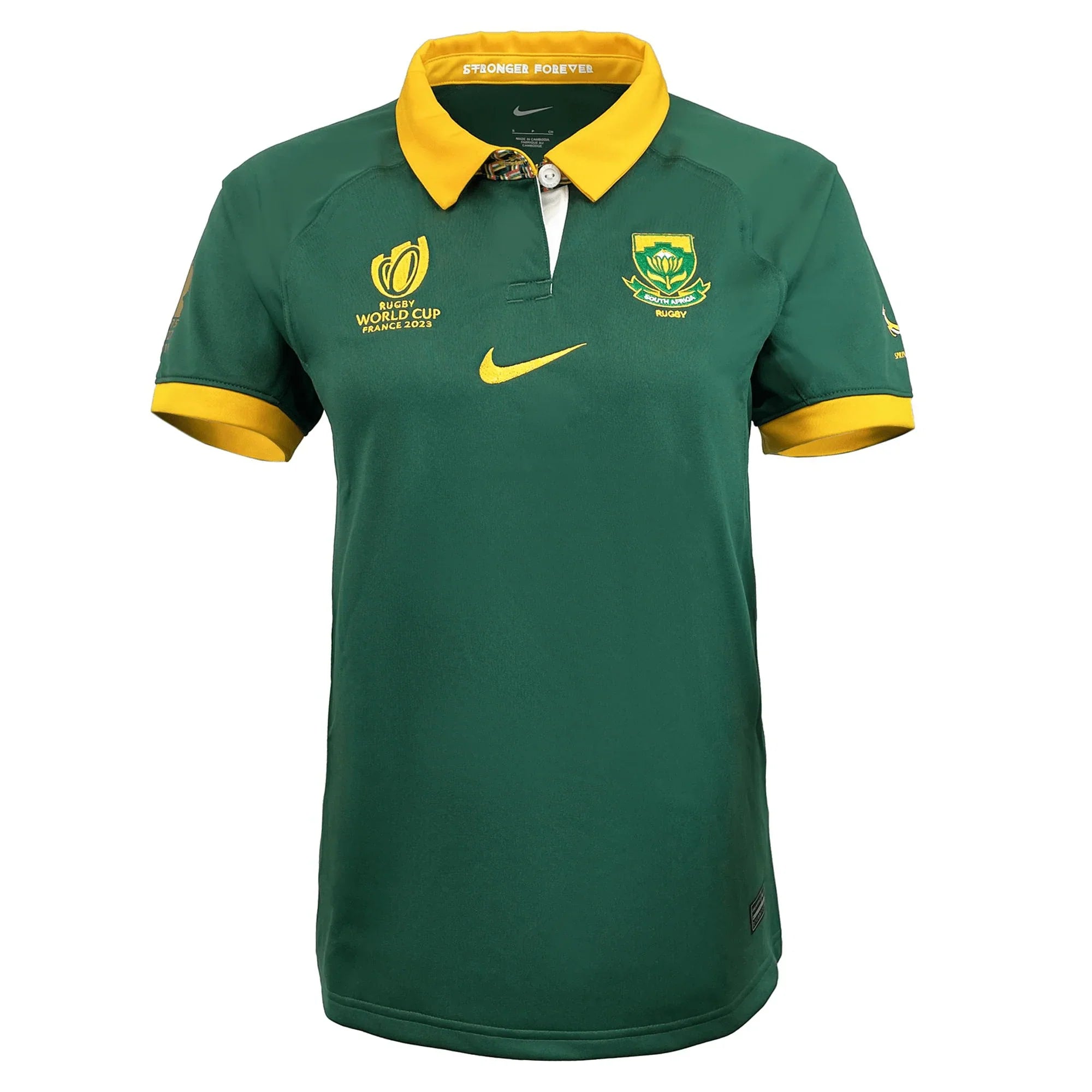 Womens South Africa Springboks RWC Home Replica Jersey