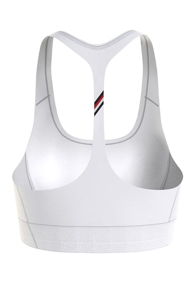 Womens Word Logo Racerback Medium Impact Sports Bra