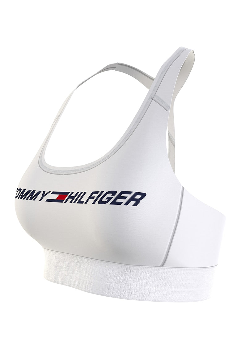 Womens Word Logo Racerback Medium Impact Sports Bra