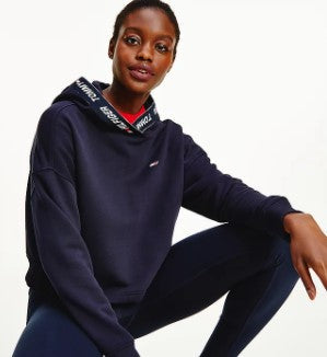 Womens Tape Logo Pullover Hoodie