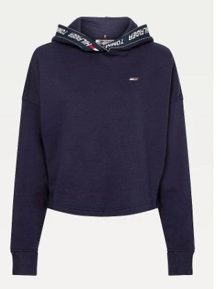Womens Tape Logo Pullover Hoodie