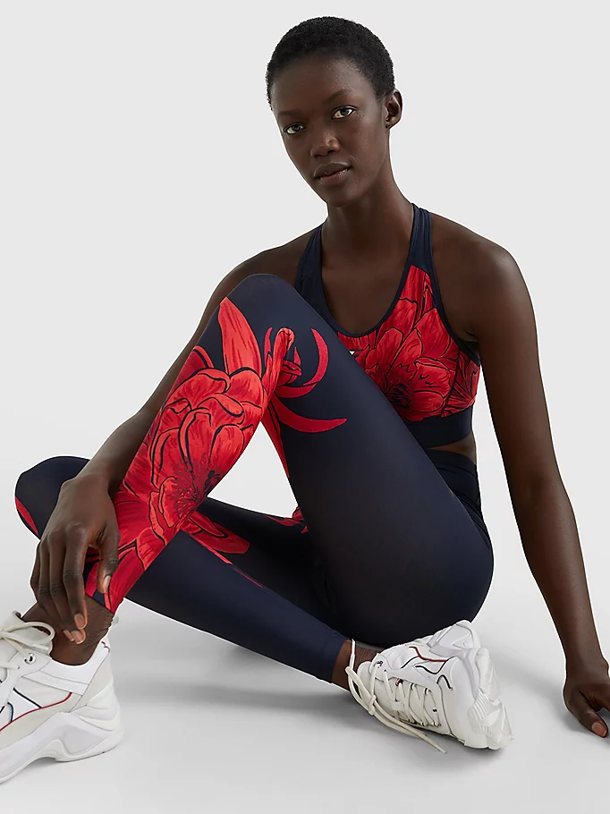 Womens Mid Rise All Over Print Tight