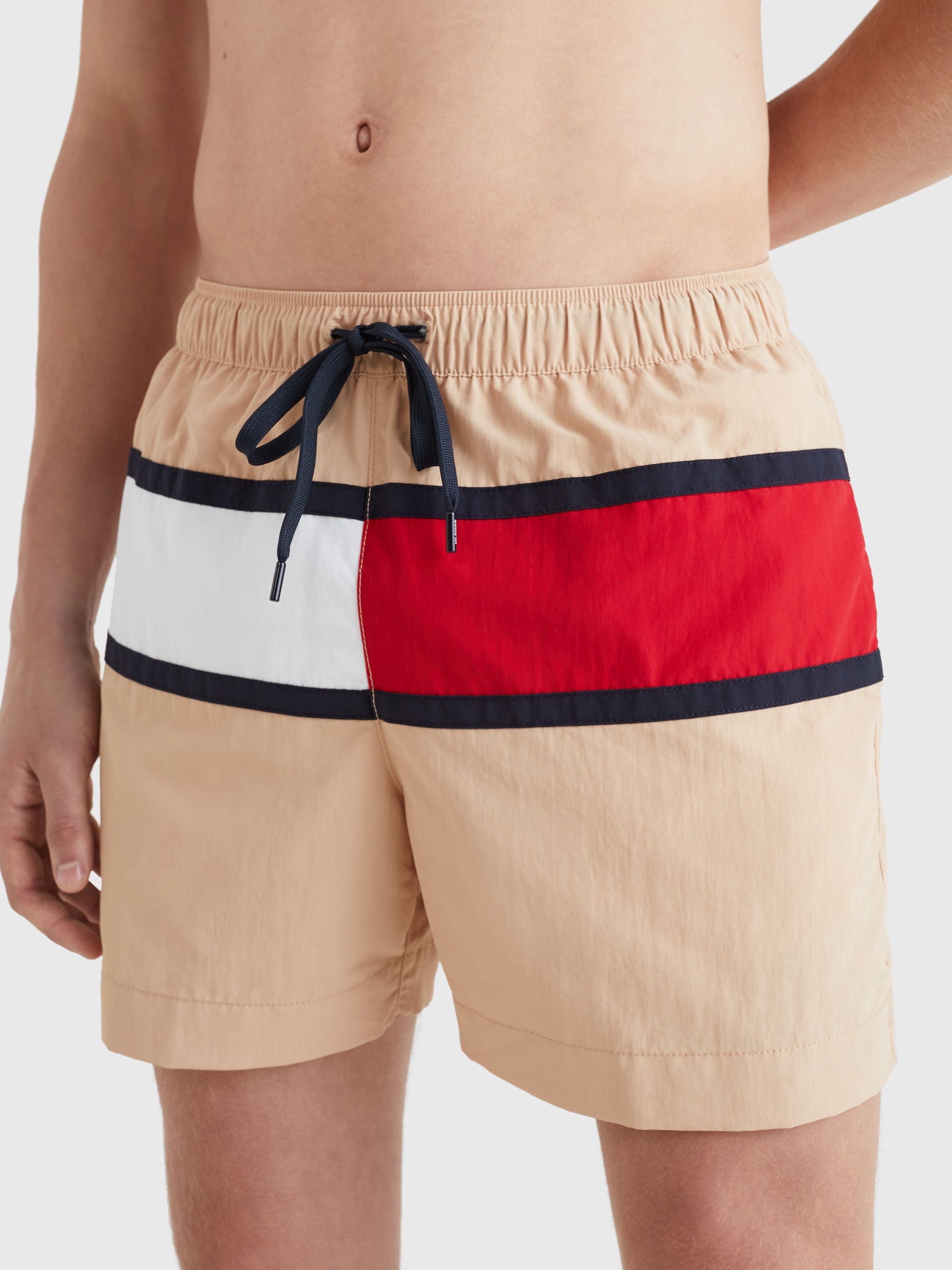 Mens Hilfiger Flag Mid Length Swim Shorts