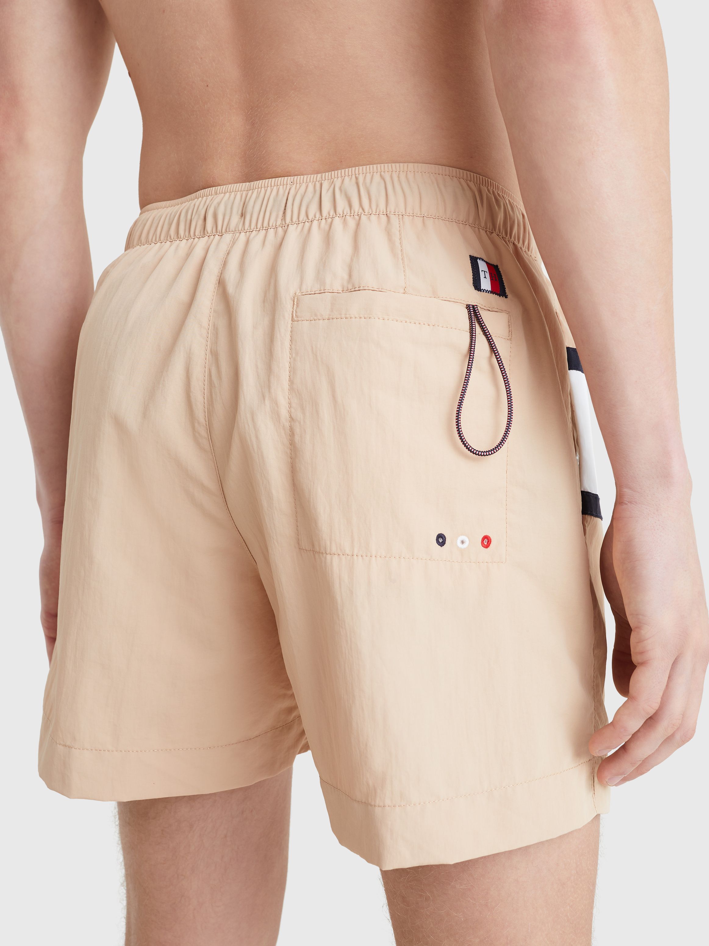 Mens Hilfiger Flag Mid Length Swim Shorts