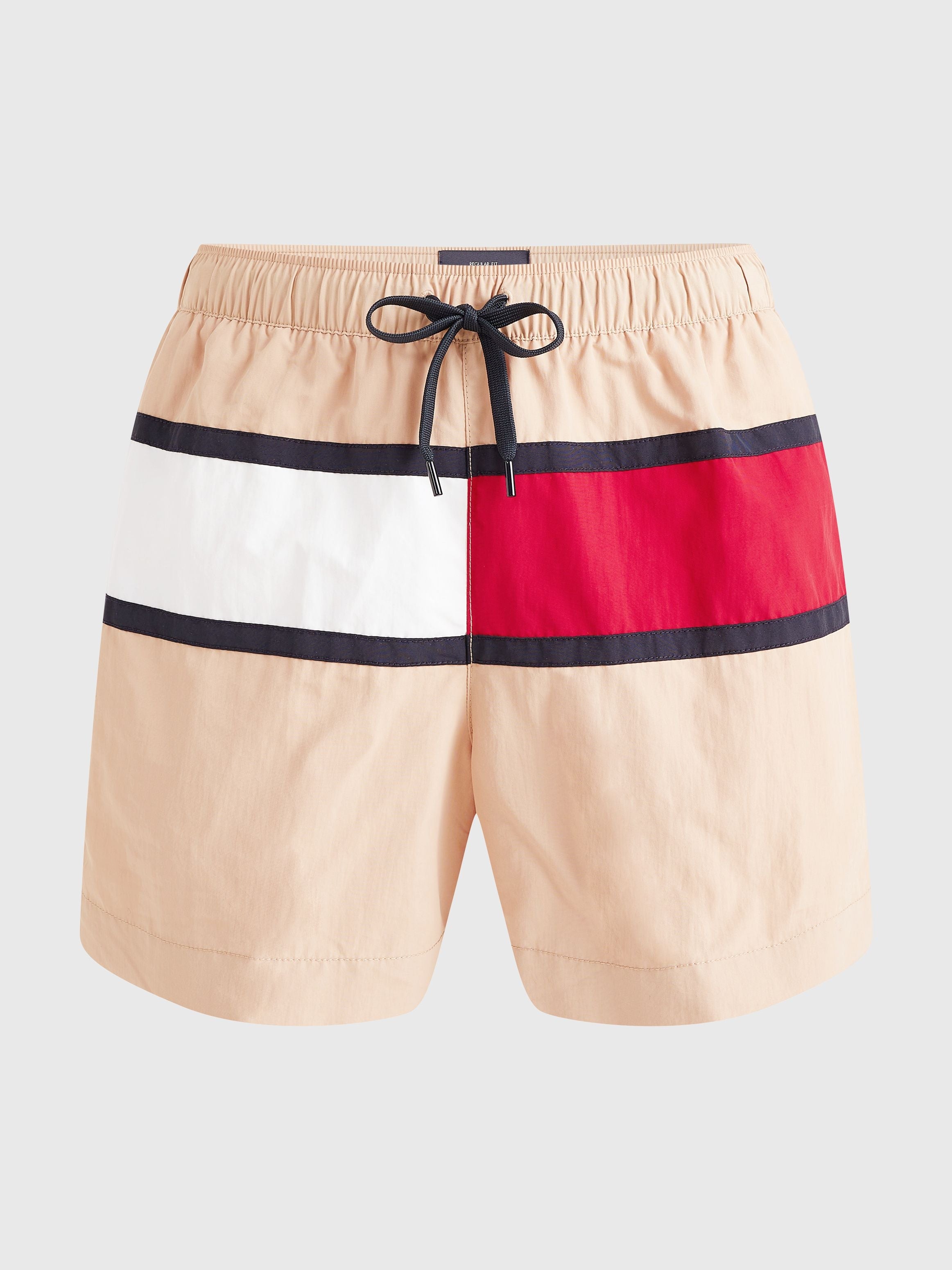 Mens Hilfiger Flag Mid Length Swim Shorts