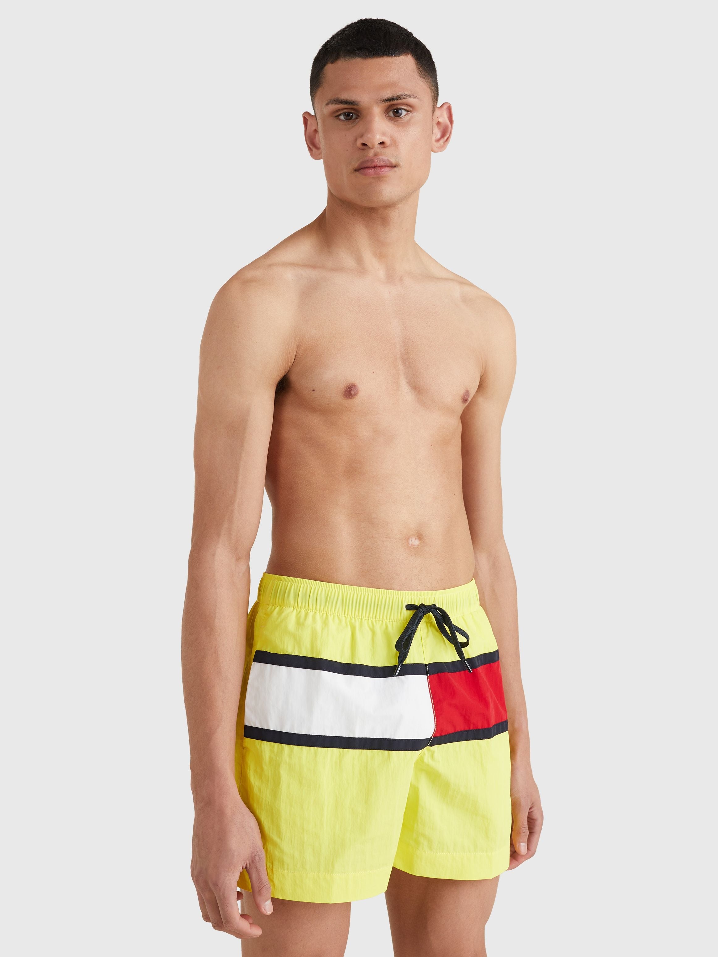 Mens Hilfiger Flag Mid Length Swim Shorts