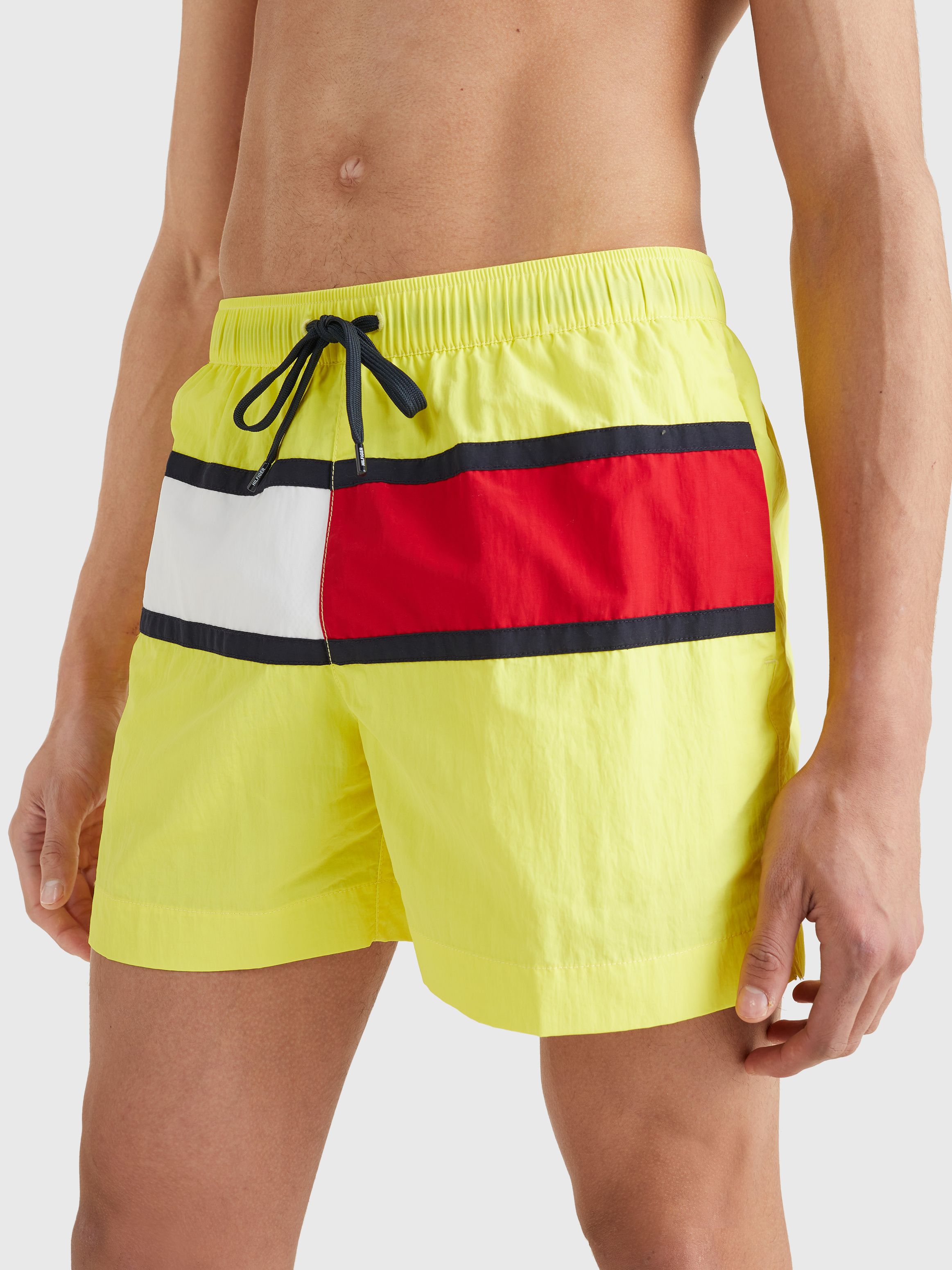 Mens Hilfiger Flag Mid Length Swim Shorts