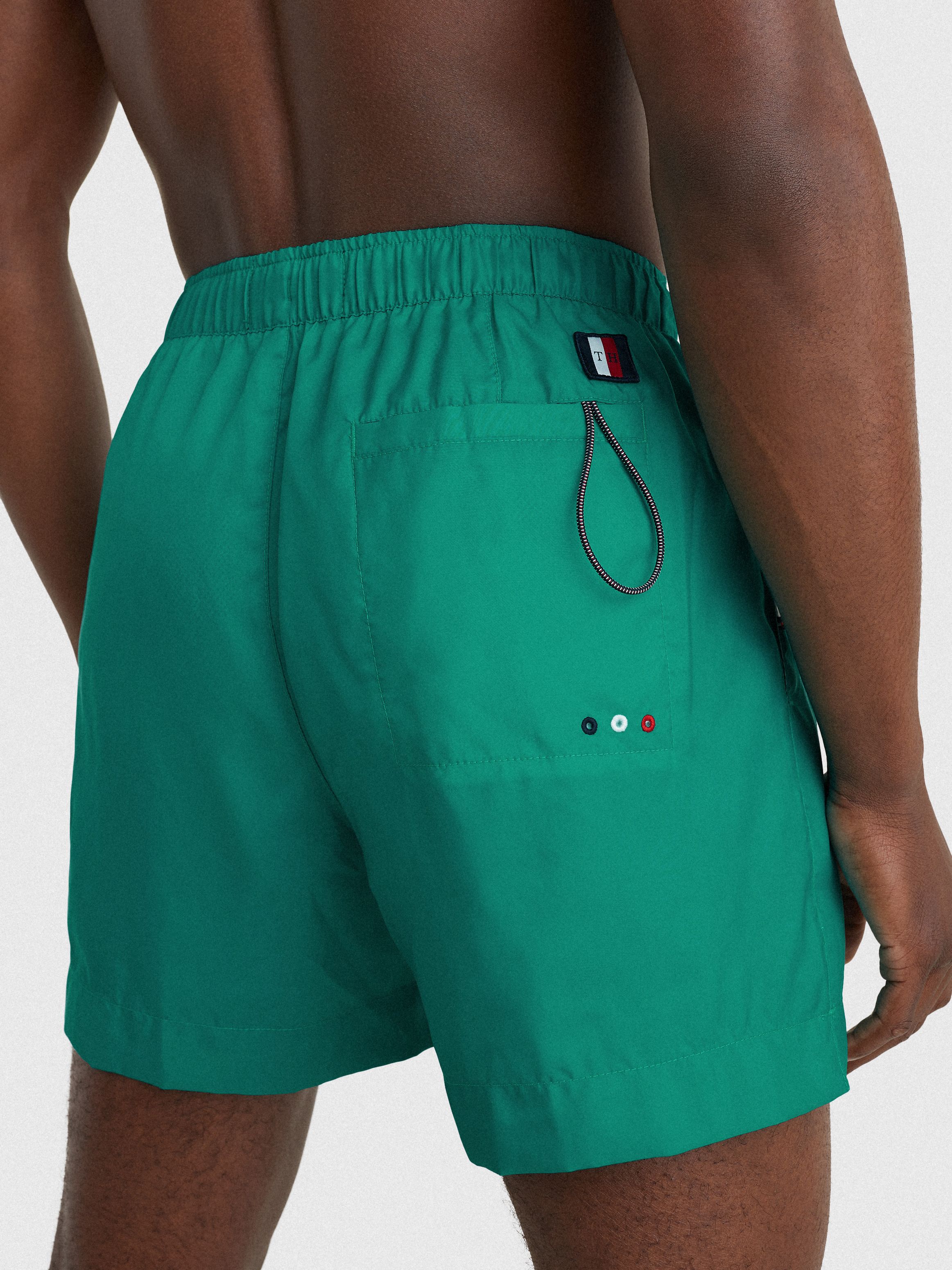 Mens Colour-Blocked Mid Length Swim Shorts
