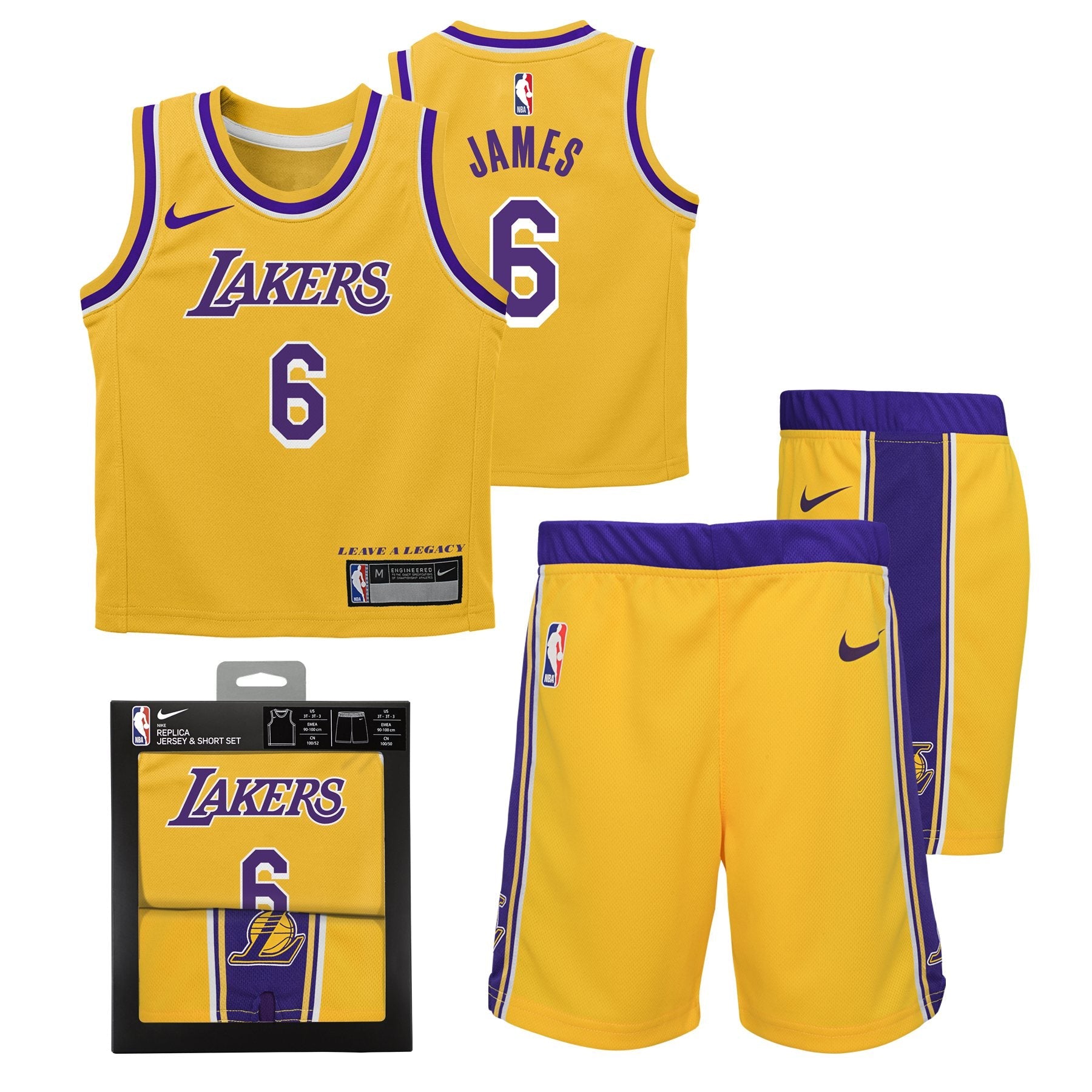 Infant Los Angeles Lakers Lebron James Icon Replica Onesie