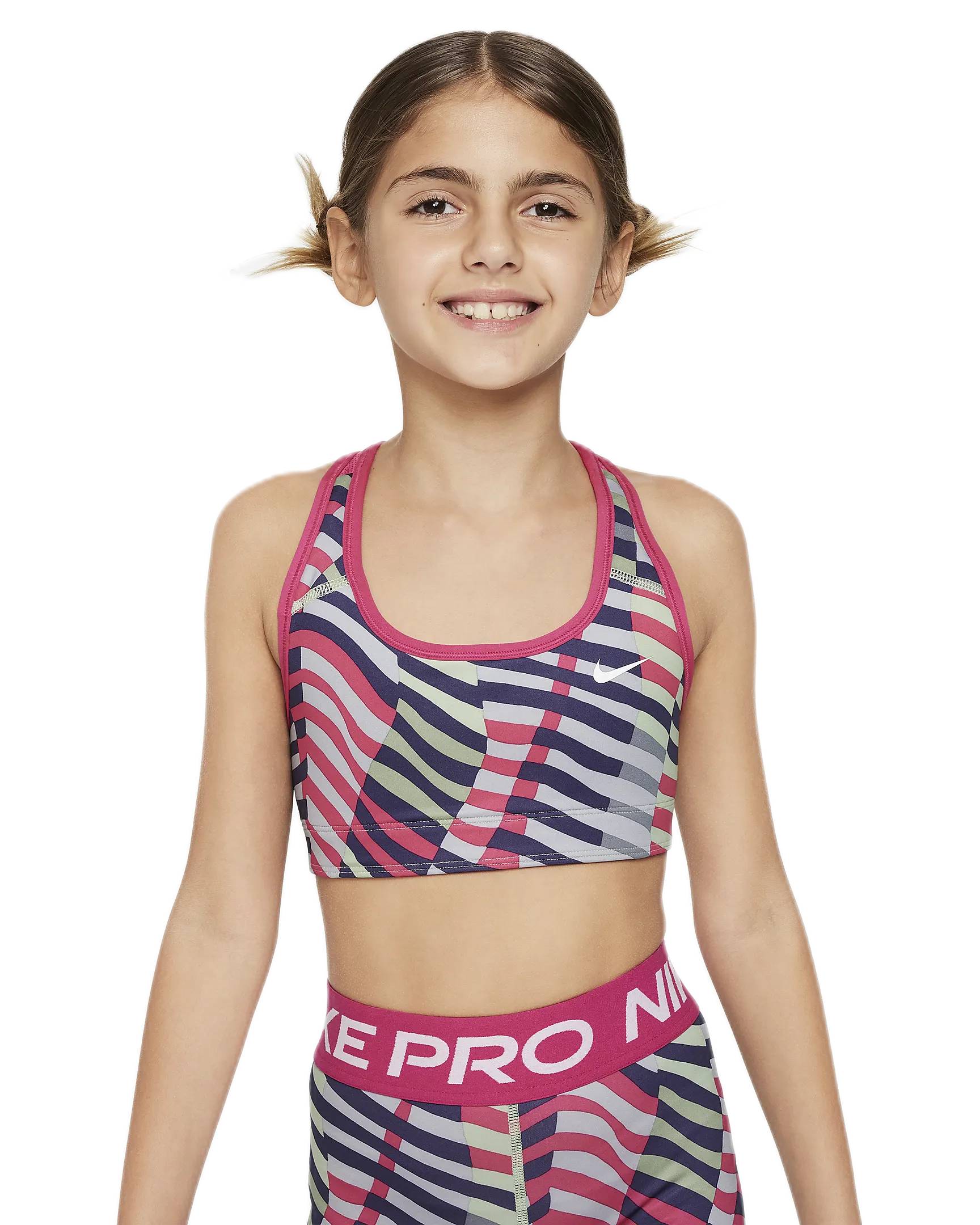 Girls Performance Swoosh All Over Print Reversible Bra
