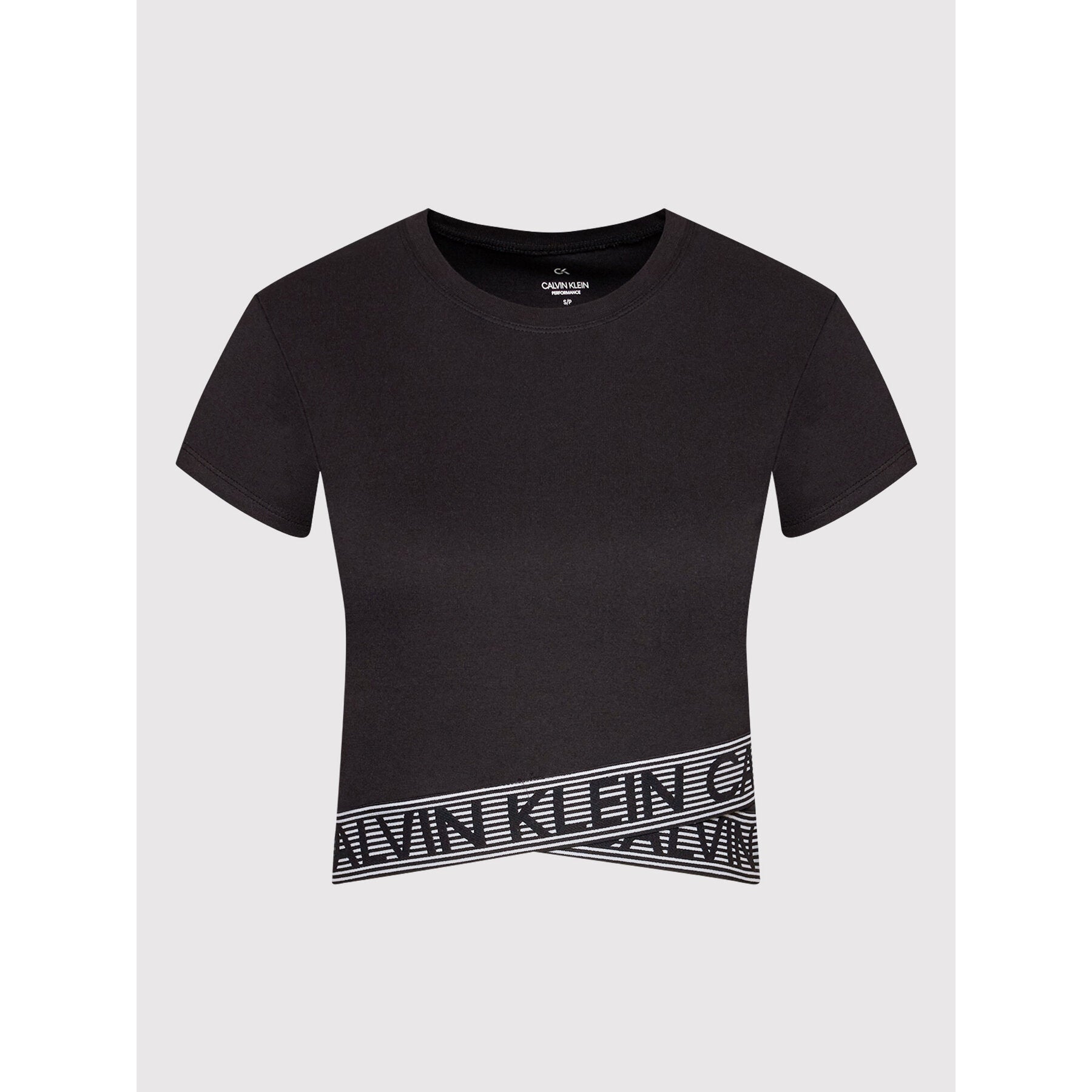 Womens Logo Fitted Crop Short Sleeve T-Shirt