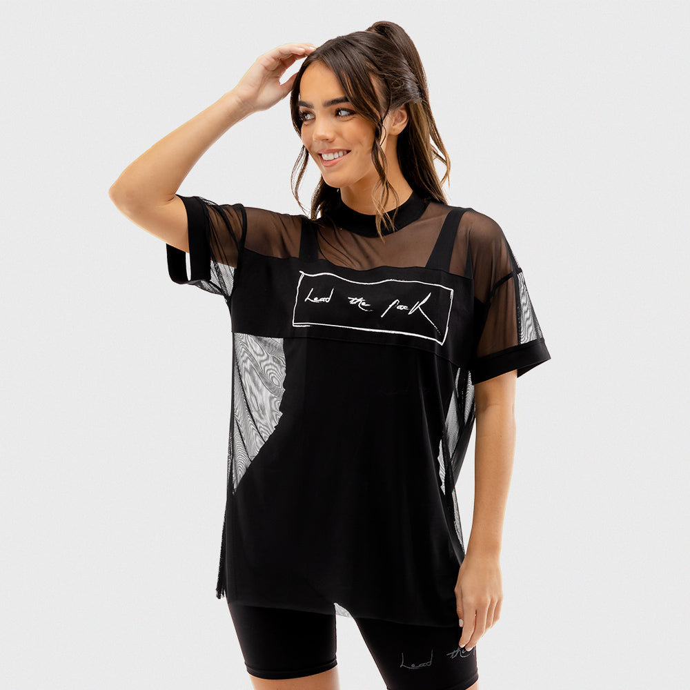 Womens Vibe Oversize Mesh T