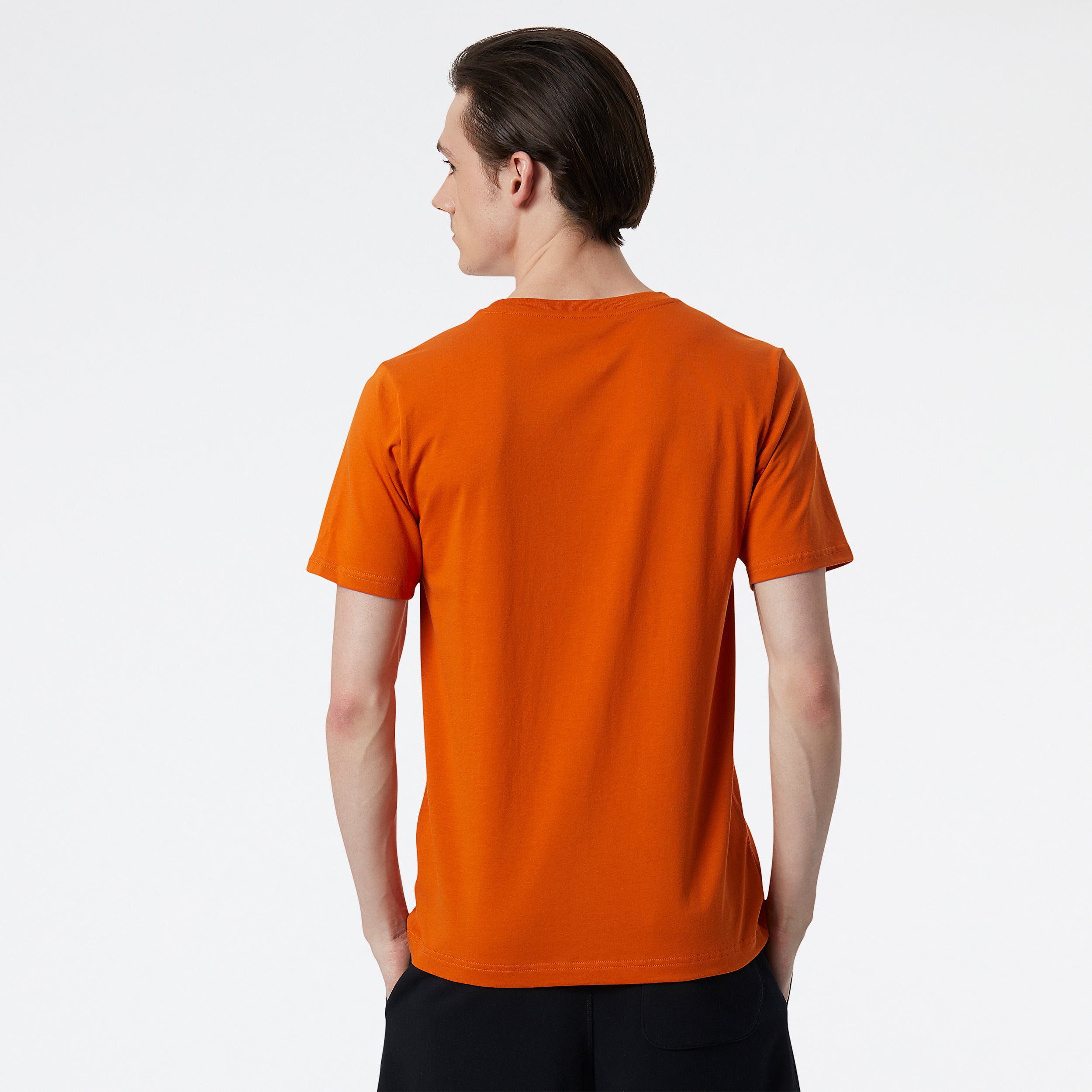 Mens Essentials Stacked Logo Short Sleeve T-Shirt