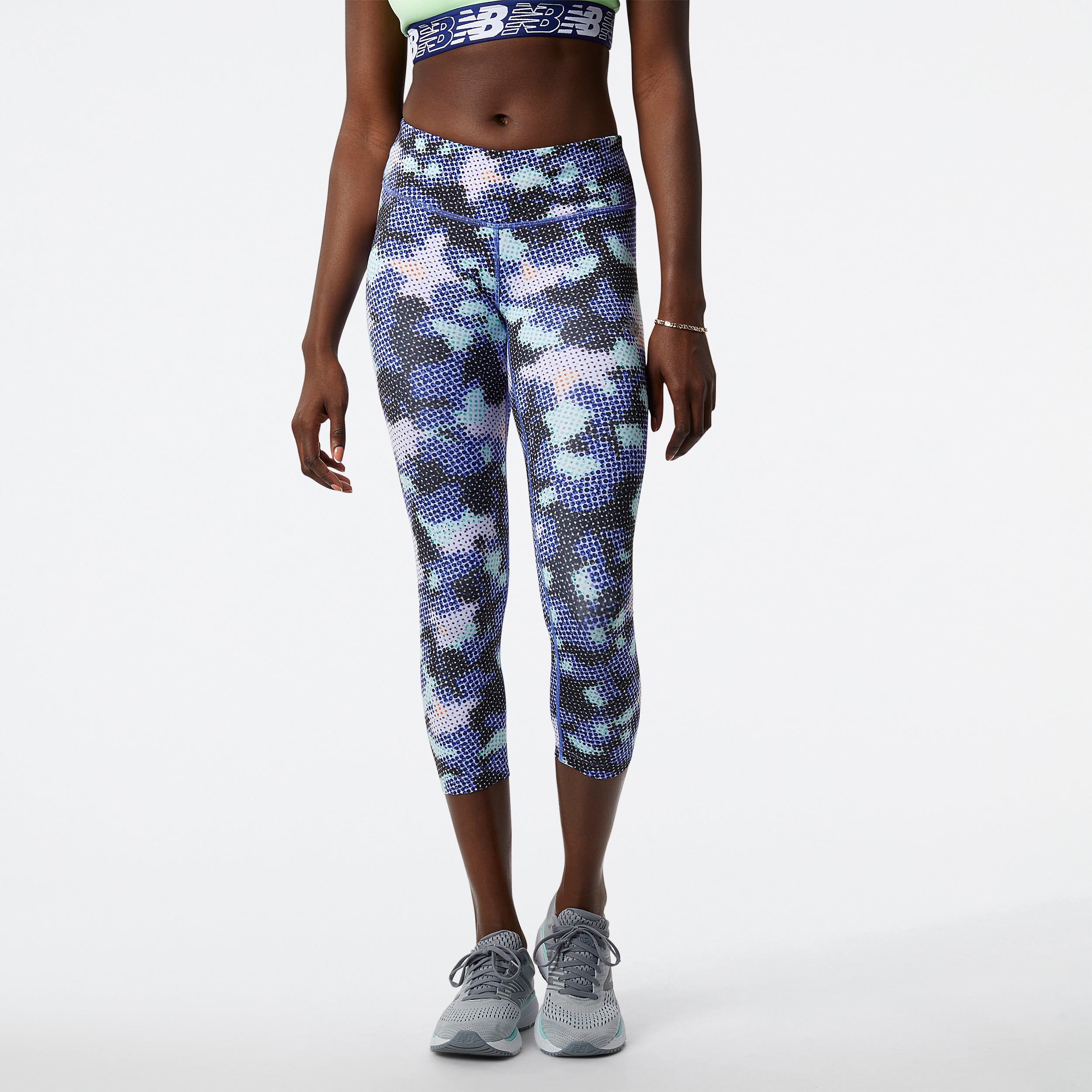 Womens Running Accelerate Printed Capri