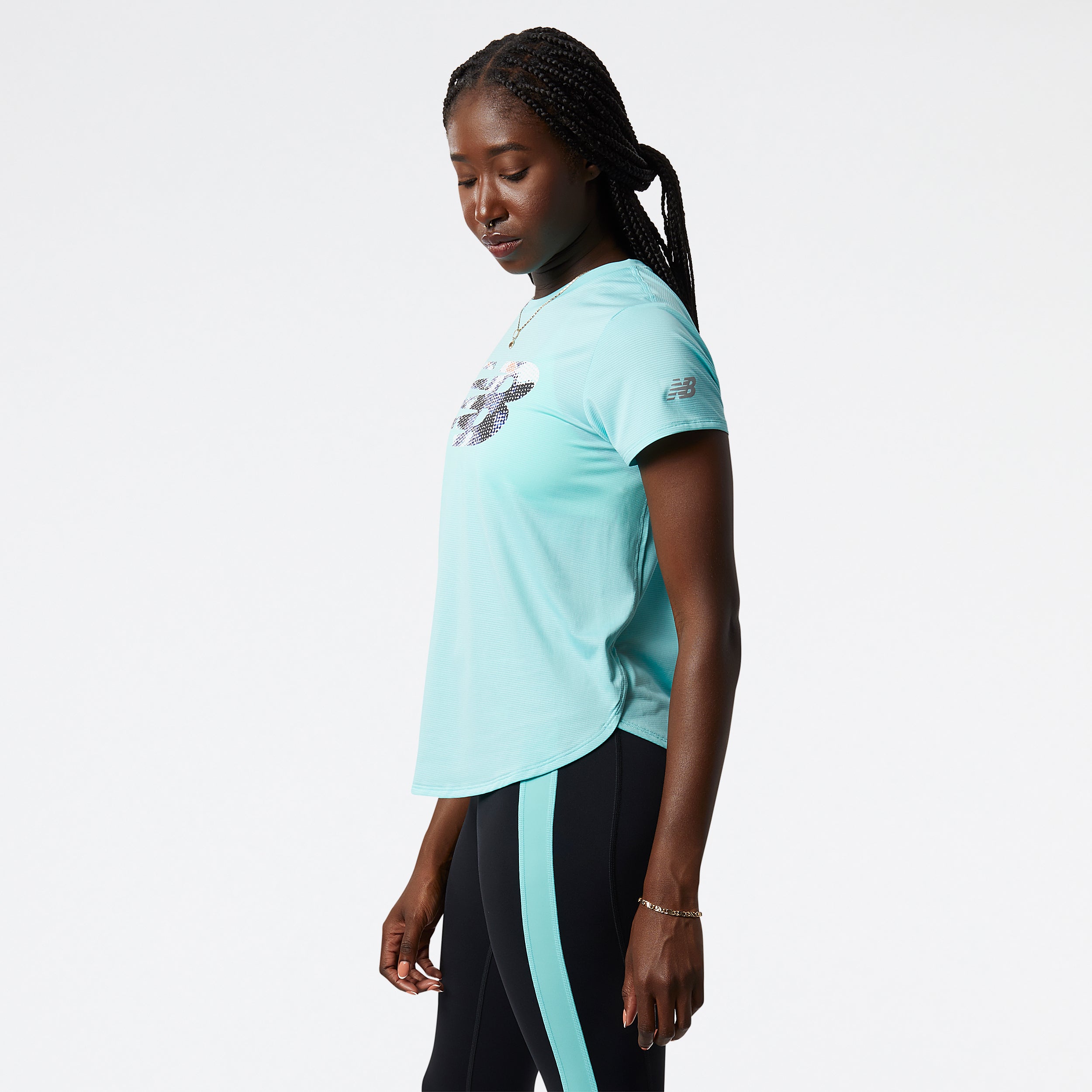 Womens Running Accelerate Logo Short Sleeve T-Shirt