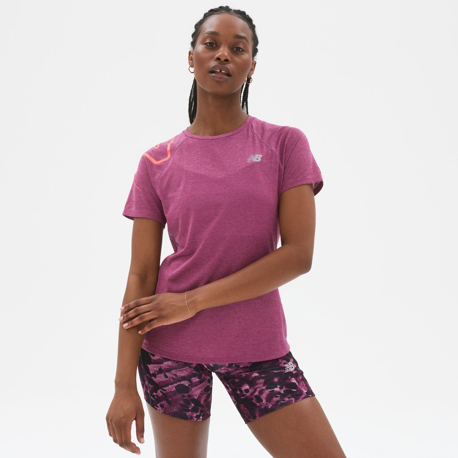Womens Running Impact Graphic Logo Short Sleeve T-Shirt